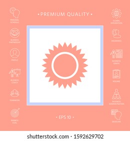 Sun icon symbol. Graphic elements for your design