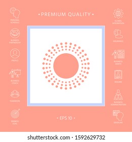 Sun icon symbol. Graphic elements for your design