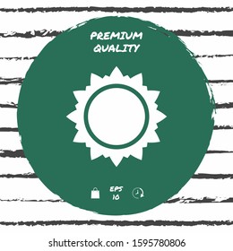 Sun icon symbol. Graphic elements for your design