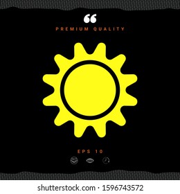 Sun icon symbol. Graphic elements for your design