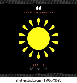 Sun icon symbol. Graphic elements for your design