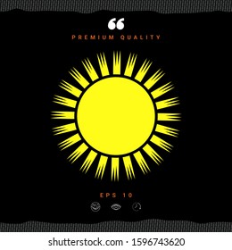 Sun icon symbol. Graphic elements for your design