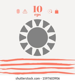 Sun icon symbol. Graphic elements for your design