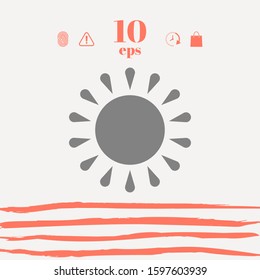 Sun icon symbol. Graphic elements for your design