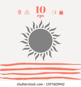 Sun icon symbol. Graphic elements for your design