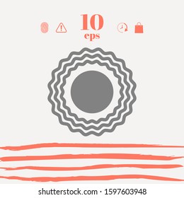 Sun icon symbol. Graphic elements for your design