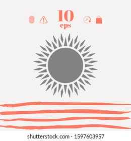 Sun icon symbol. Graphic elements for your design
