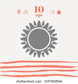 Sun icon symbol. Graphic elements for your design