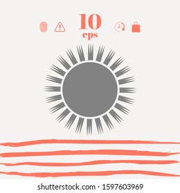 Sun icon symbol. Graphic elements for your design