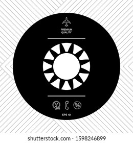 Sun icon symbol. Graphic elements for your design