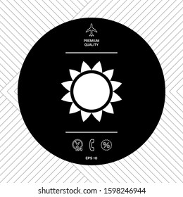 Sun icon symbol. Graphic elements for your design