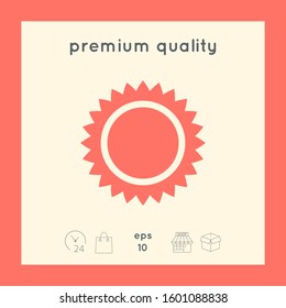 Sun icon symbol. Graphic elements for your design
