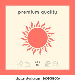 Sun icon symbol. Graphic elements for your design