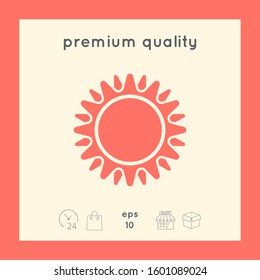 Sun icon symbol. Graphic elements for your design