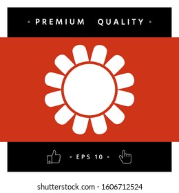 Sun icon symbol. Graphic elements for your design