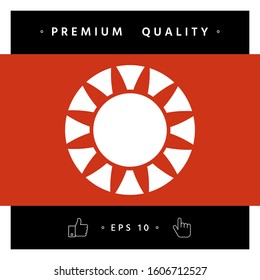 Sun icon symbol. Graphic elements for your design