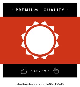 Sun icon symbol. Graphic elements for your design
