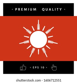 Sun icon symbol. Graphic elements for your design