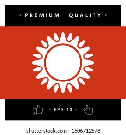 Sun icon symbol. Graphic elements for your design