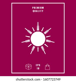 Sun icon symbol. Graphic elements for your design