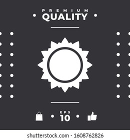 Sun icon symbol. Graphic elements for your design