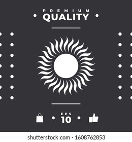 Sun icon symbol. Graphic elements for your design