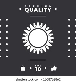 Sun icon symbol. Graphic elements for your design