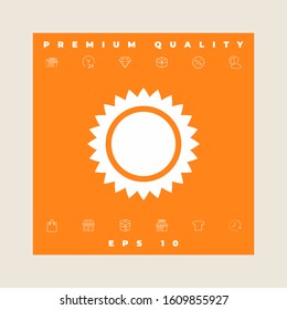 Sun icon symbol. Graphic elements for your design