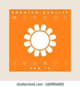 Sun icon symbol. Graphic elements for your design