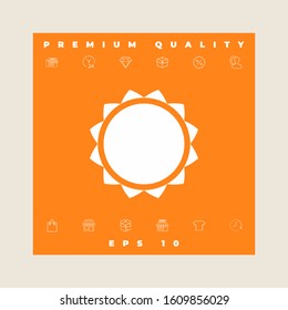 Sun icon symbol. Graphic elements for your design
