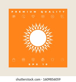 Sun icon symbol. Graphic elements for your design