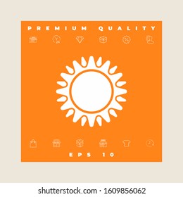 Sun icon symbol. Graphic elements for your design