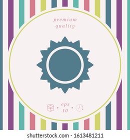 Sun icon symbol. Graphic elements for your design