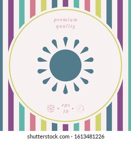 Sun icon symbol. Graphic elements for your design