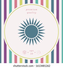 Sun icon symbol. Graphic elements for your design