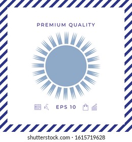 Sun icon symbol. Graphic elements for your design