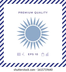 Sun icon symbol. Graphic elements for your design