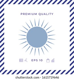 Sun icon symbol. Graphic elements for your design
