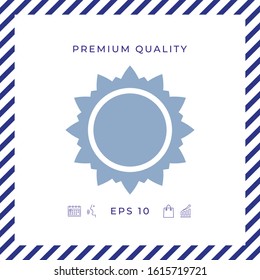 Sun icon symbol. Graphic elements for your design