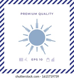 Sun icon symbol. Graphic elements for your design