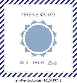 Sun icon symbol. Graphic elements for your design