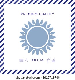 Sun icon symbol. Graphic elements for your design