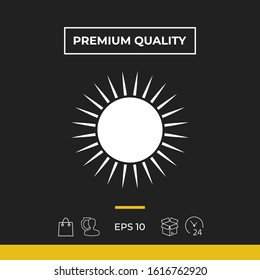 Sun icon symbol. Graphic elements for your design