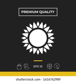 Sun icon symbol. Graphic elements for your design