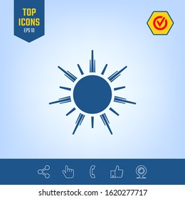 Sun icon symbol. Graphic elements for your design