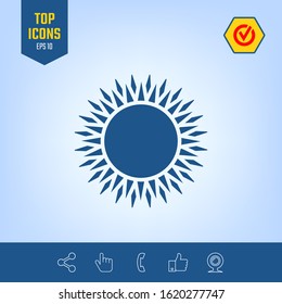 Sun icon symbol. Graphic elements for your design