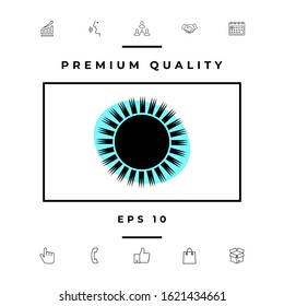 Sun icon symbol. Graphic elements for your design