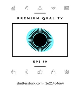 Sun icon symbol. Graphic elements for your design
