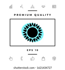 Sun icon symbol. Graphic elements for your design