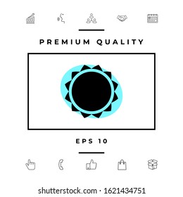 Sun icon symbol. Graphic elements for your design